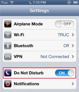 Do Not Disturb :: Tính năng bạn nên biết trên Iphone