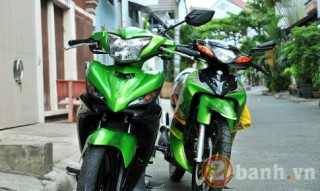 Bộ đôi hoàn hảo, Satria 2006 và Exciter xanh Kawa.