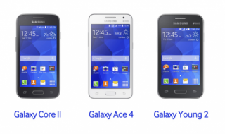 Samsung công bố giá bán của Galaxy Core II, Ace 4 và Young 2