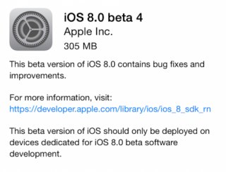 Apple ra mắt iOS 8 Beta 4 với nhiều cải tiến và thay đổi