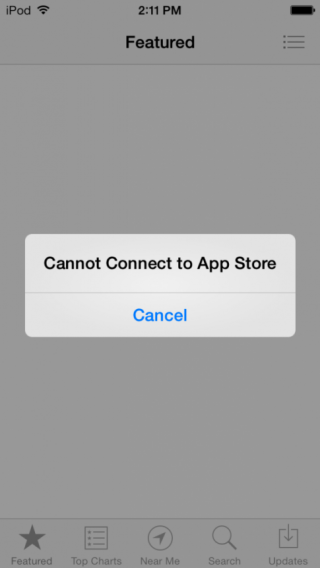 Fix lỗi “Cannot connect to App/iTunes Store” trên iOS 7