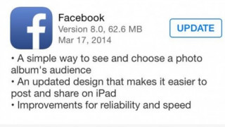 Không nên update Facebook 8.0 trên iOS