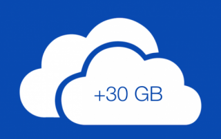 Nhanh tay đăng kí dịch vụ OneDrive để được nhận 30GB dung lượng miễn phí.