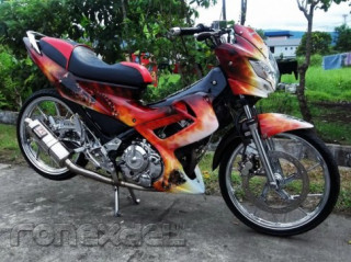 Suzuki Raider cực ngầu với phong cách Ghost rider