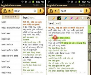 Từ điển Anh-Việt, Việt-Anh full version cho android