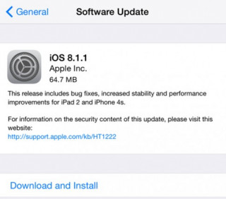 IOS 8.1.1: Cải Thiện Hiệu Suất IPad 2 Và IPhone 4S, Không Thể Jailbreak