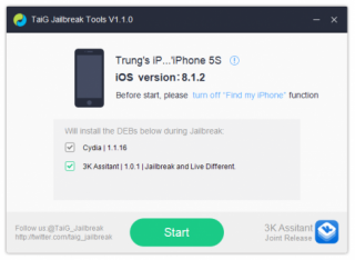 iOS 8.1.2 có thể Jailbreak với TaiG