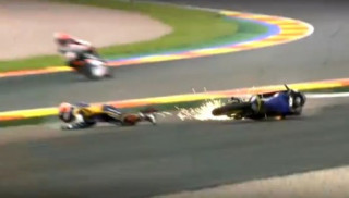 Moto GP 2014 Những pha té ngã kinh hoàng tại Valencia