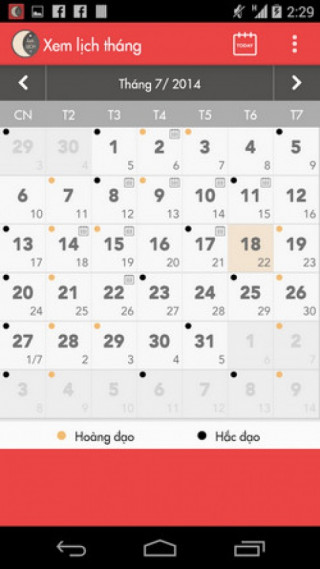 Tải lịch vạn niên 2015 cho điện thoại