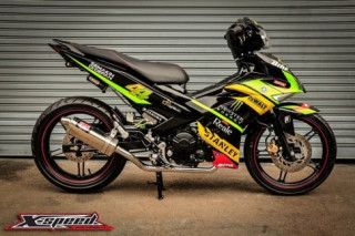 Ảnh thật tế Exciter 150 Độ tem Monster tại Bangkok Motor Show 2015