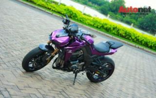 Kawasaki Z1000 độ lạ mắt với phiên bản Tím Chrome