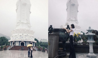 Angela Phương Trinh lại tiếp tục gây bão khi post ảnh lên chùa