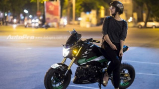 Cận cảnh Honda MSX 125 độ đầy phong cách của nữ bike Hà Thành