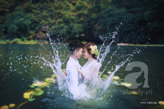 Chuyện tình “hỏa tiễn” và bộ ảnh cưới dưới nước đẹp lịm tim của cặp đôi Hà thành