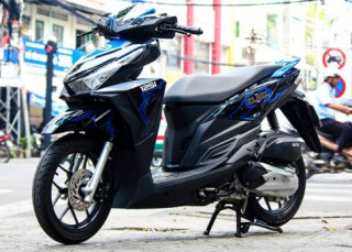 Honda Click 125i 2015 Sơn tem đấu phong cách Tron Legacy