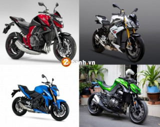 So sánh Kawasaki Z1000, Honda CB1000R, BMW S1000R và Suzuki GSX-S1000