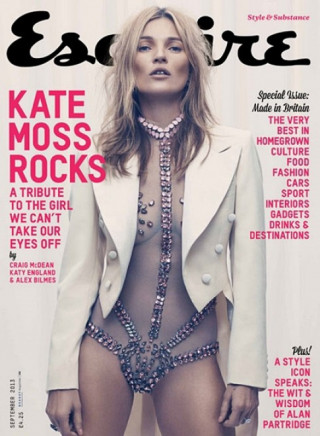 Kate Moss gợi cảm trên tạp chí dành cho đàn ông