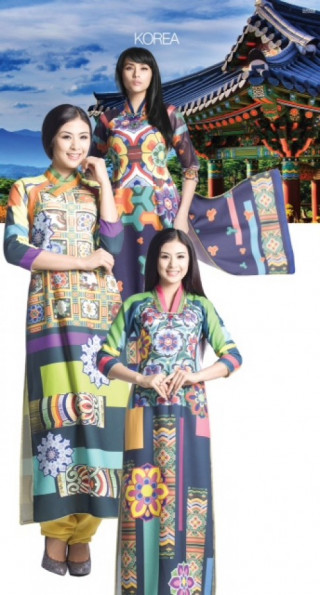 Ngọc Hân thiết kế áo dài mang nét đẹp Hàn Quốc 