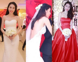 Thủy Tiên, Lê Khánh dẫn đầu top sao đẹp với váy cưới tinh tế