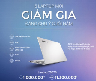 5 laptop mới giảm giá đáng chú ý cuối năm