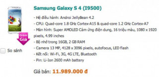 Giá Galaxy S4 chính hãng giảm mạnh sau khi S5 ra mắt