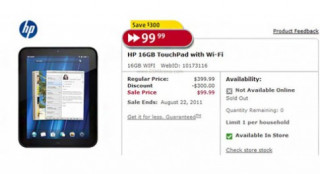 HP bán thêm được 10.000 chiếc TouchPad trong 2 tiếng