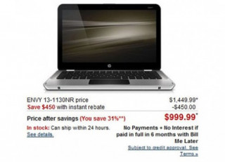 HP Envy 13 giảm giá 450 USD