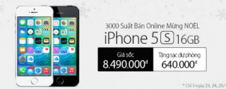 iPhone 5s chính hãng còn 8,5 triệu đồng, rẻ hơn hàng xách tay