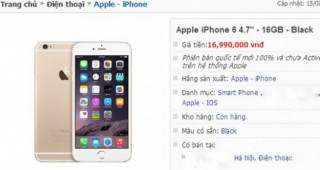 iPhone 6 ‘xách tay’ 16 GB giảm giá hơn 1 triệu đồng