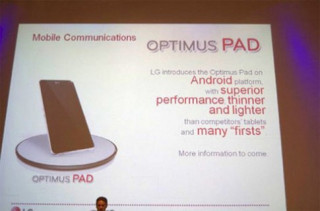 LG sẽ ra mắt tablet chạy Android 2.4 tại CES 2011