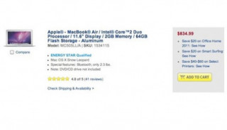 MacBook Air 2010 bắt đầu giảm giá