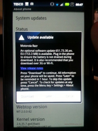 Motorola Droid Razr bắt đầu lên Android 4.0