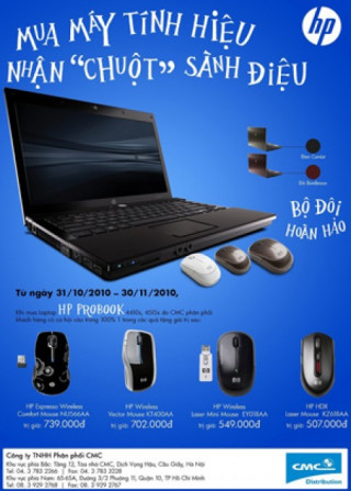 Mua HP ProBook được tặng chuột 700 nghìn đồng