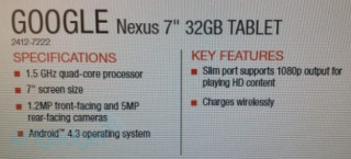 Nexus 7 thế hệ hai hỗ trợ sạc không dây, được bán từ 31/7