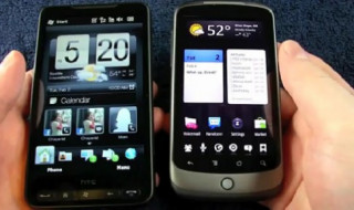 Nexus One bên cạnh HTC HD2