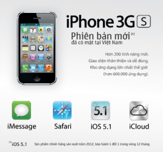 Những điểm mới trên iPhone 3GS 2012