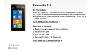 Nokia Lumia 910 ‘lộ’ trên website bán hàng tại Hà Lan