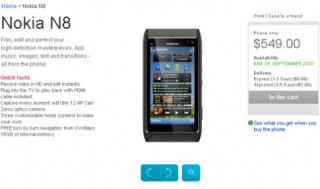 Nokia N8 đặt hàng tại Mỹ giá 549 USD