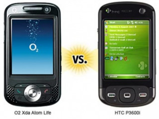 O2 Xda Atom Life vs HTC P3600i