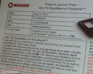 PlayBook 4G có thể bán với giá 550 USD