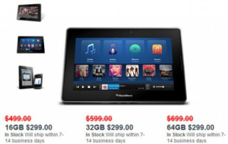 RIM bán PlayBook mọi dung lượng với giá 299 USD