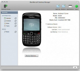 RIM ra mắt phần mềm đồng bộ BlackBerry với Mac