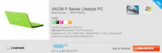 Sony Vaio P mới giá 899 USD