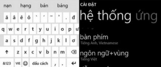 Windows Phone 8 hỗ trợ gõ tiếng Việt