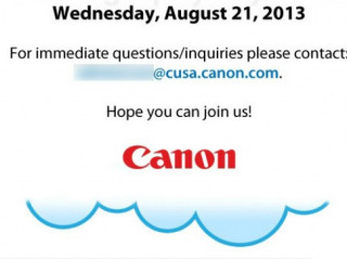 Canon gửi thư mời ra mắt sản phẩm mới vào ngày 21/8