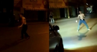 [Clip] Thanh niên giả tiếng “cờ hó” chặn đường ô tô, xe máy