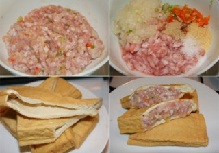Đậm đà đậu hũ dồn thịt sốt cà