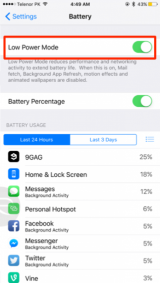 iOS 9 giúp tiết kiệm pin iPhone và iPad như thế nào?