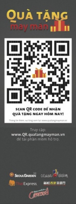 Scan QR Code nhận ngay ‘Quà tặng may mắn’