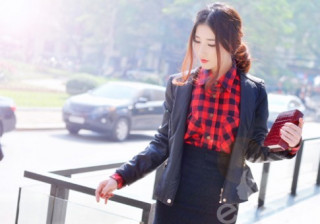 Eva đẹp: Nàng “nghiện” caro đỏ trong mùa Noel